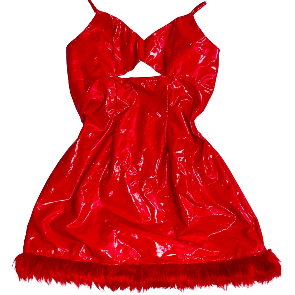 SHEIN Red Spandex Mini Dress (Size: L)